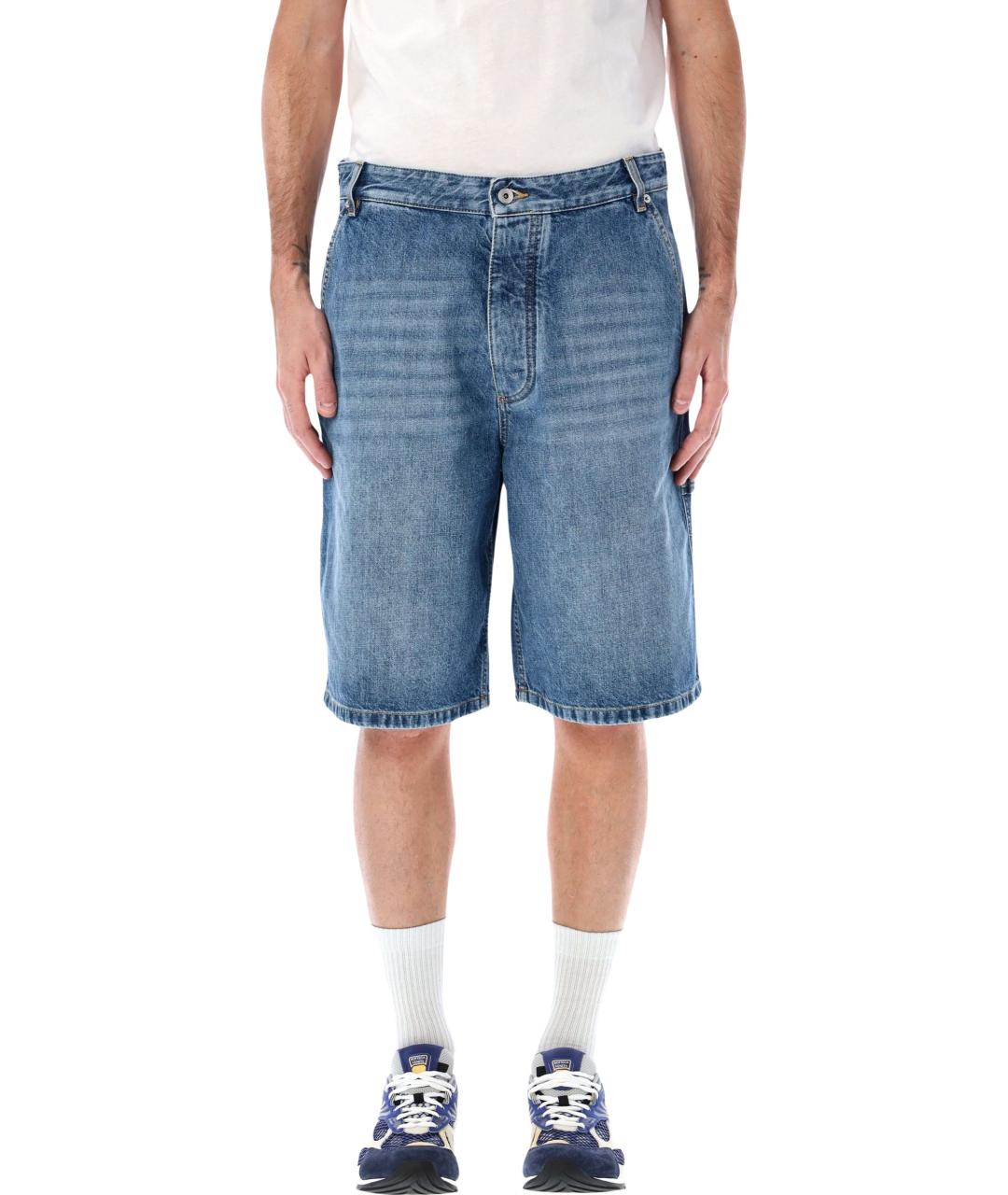 BOTTEGA VENETA Синие хлопковые шорты, фото 4