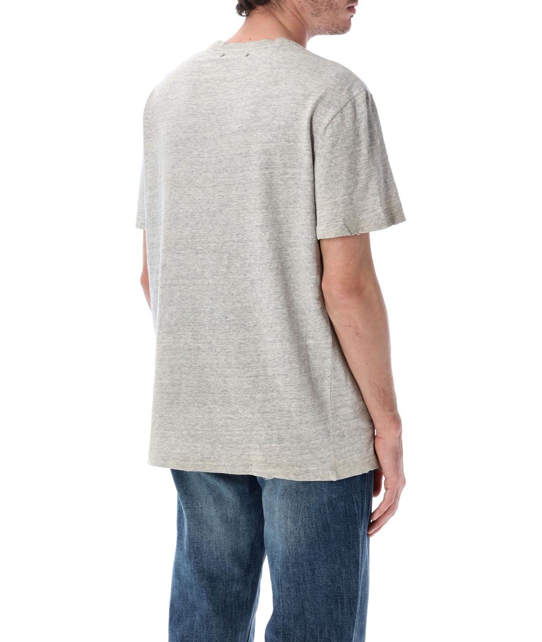 GOLDEN GOOSE DELUXE BRAND Серая футболка, фото 2