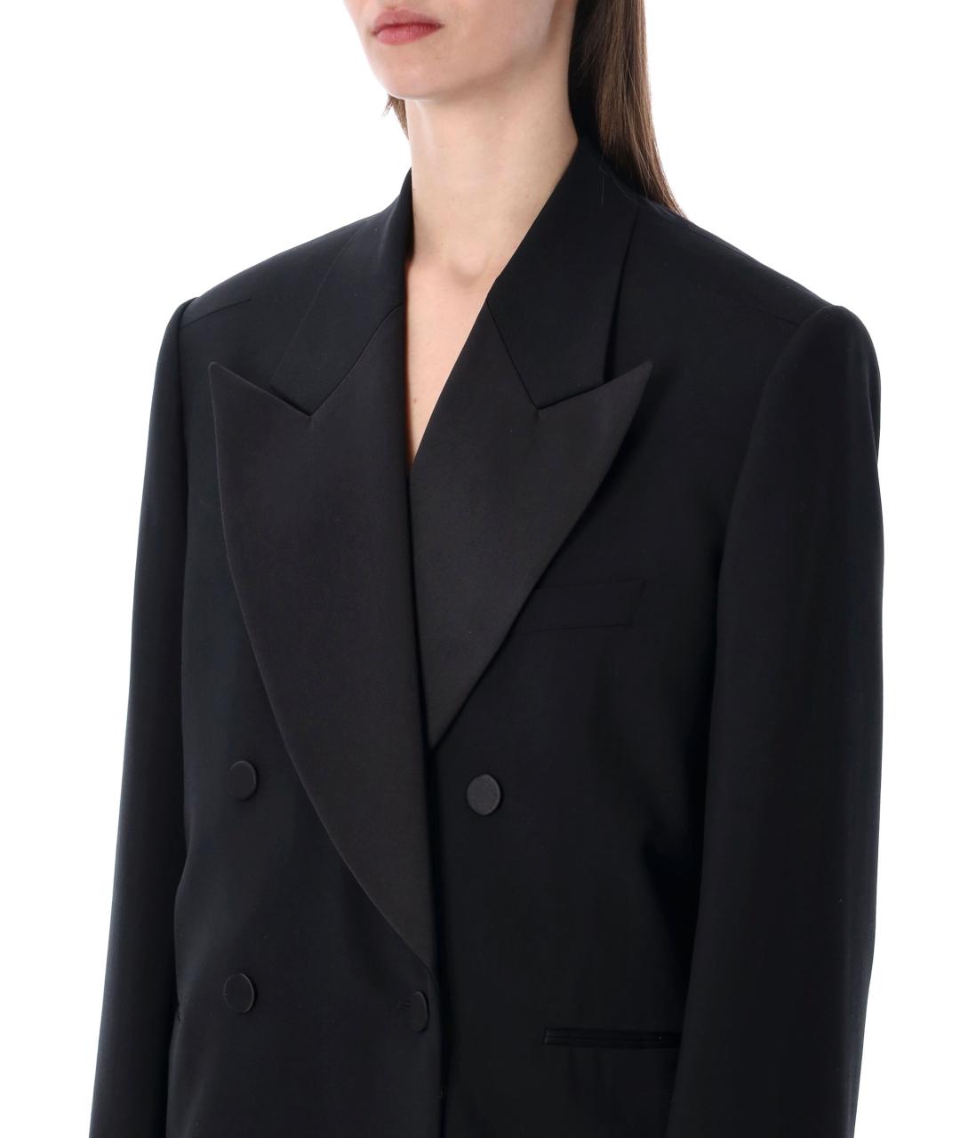 DRIES VAN NOTEN Черный шерстяной жакет/пиджак, фото 3