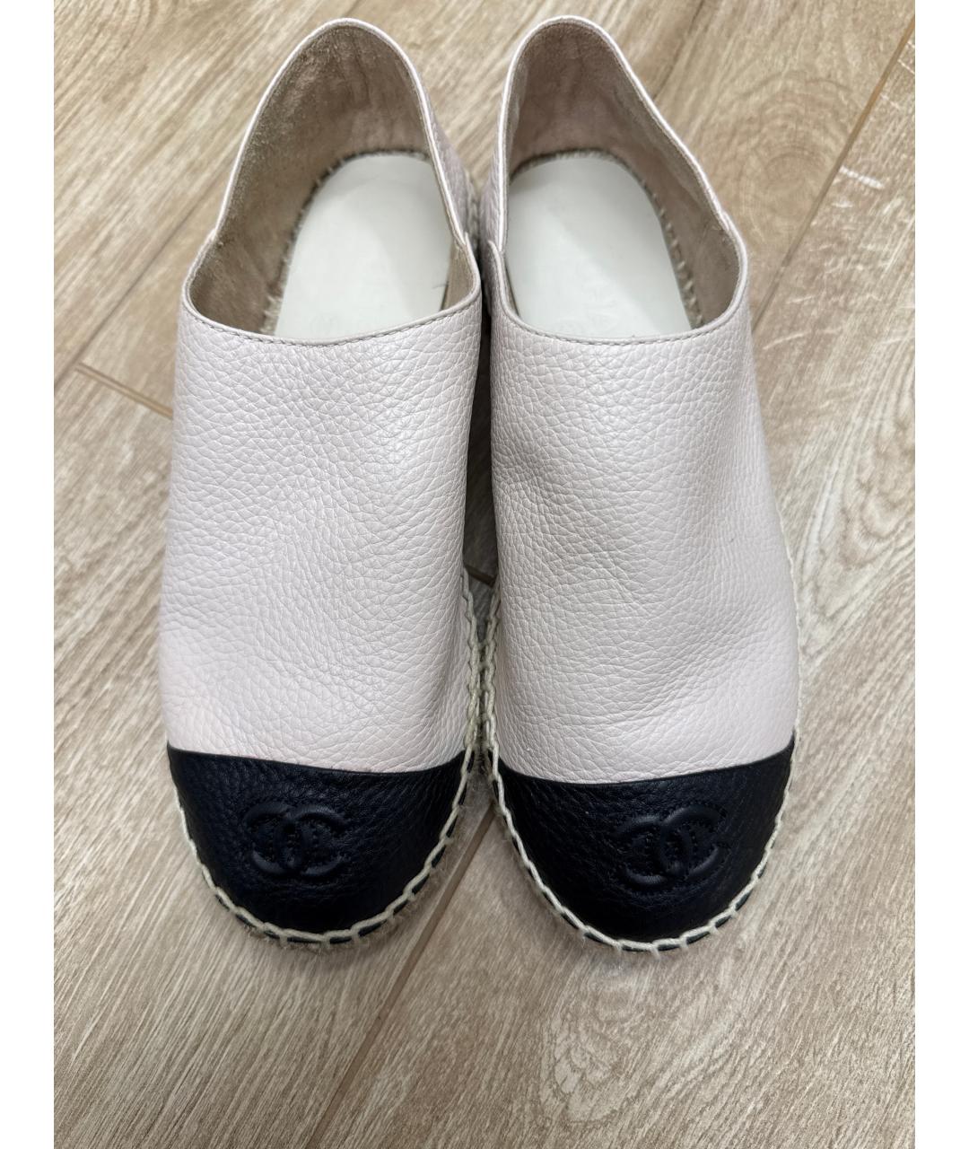 CHANEL Бежевые кожаные эспадрильи, фото 2