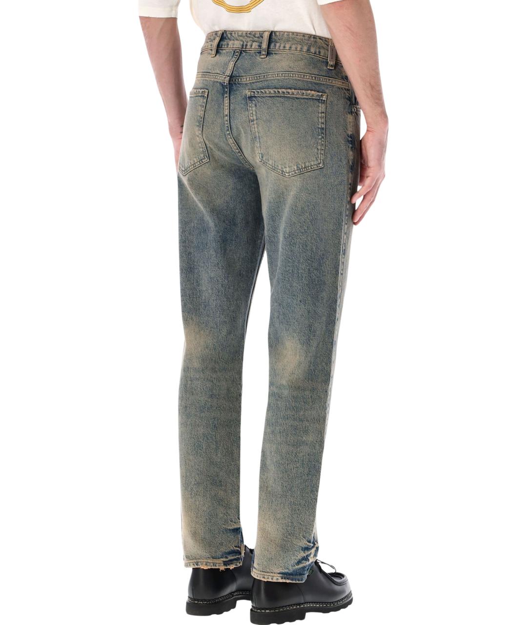 REPRESENT Синие хлопковые прямые джинсы, фото 2