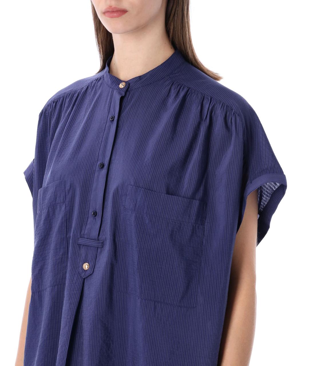 SESSUN Синяя вискозная рубашка, фото 3