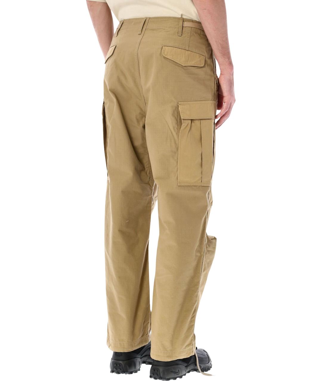 NAMAMICA Бежевые хлопковые повседневные брюки, фото 2