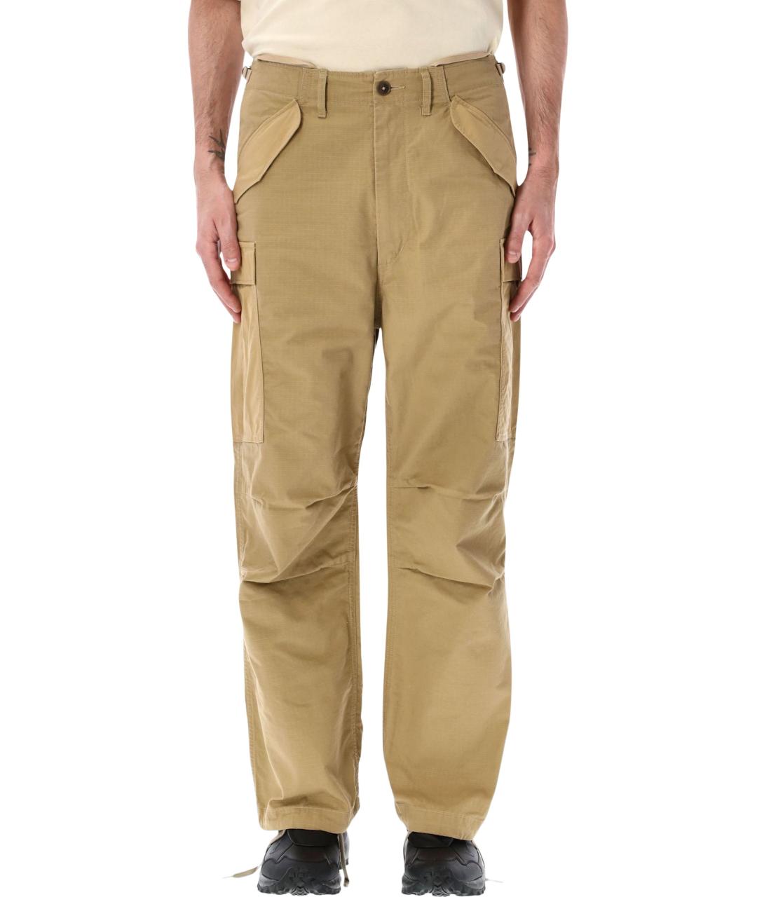 NAMAMICA Бежевые хлопковые повседневные брюки, фото 1