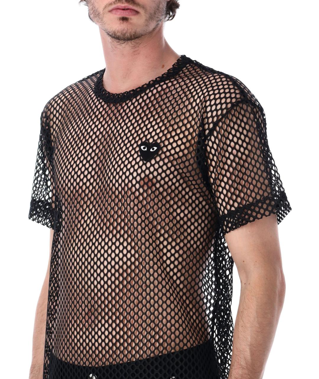 COMME DES GARÇONS PLAY Черная футболка, фото 3