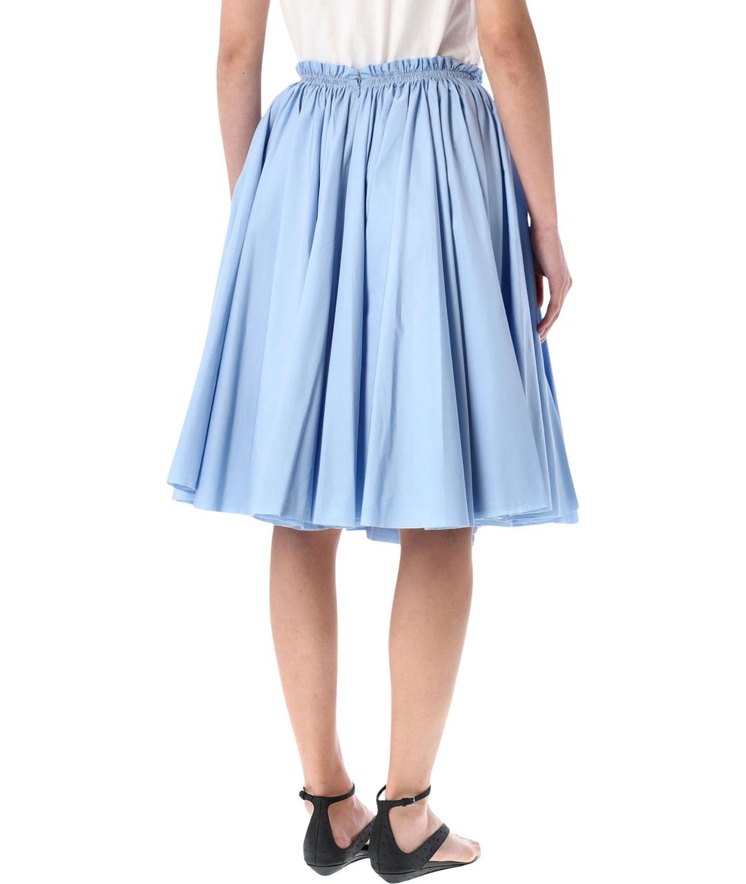 Ami Paris Голубая хлопковая юбка миди, фото 2