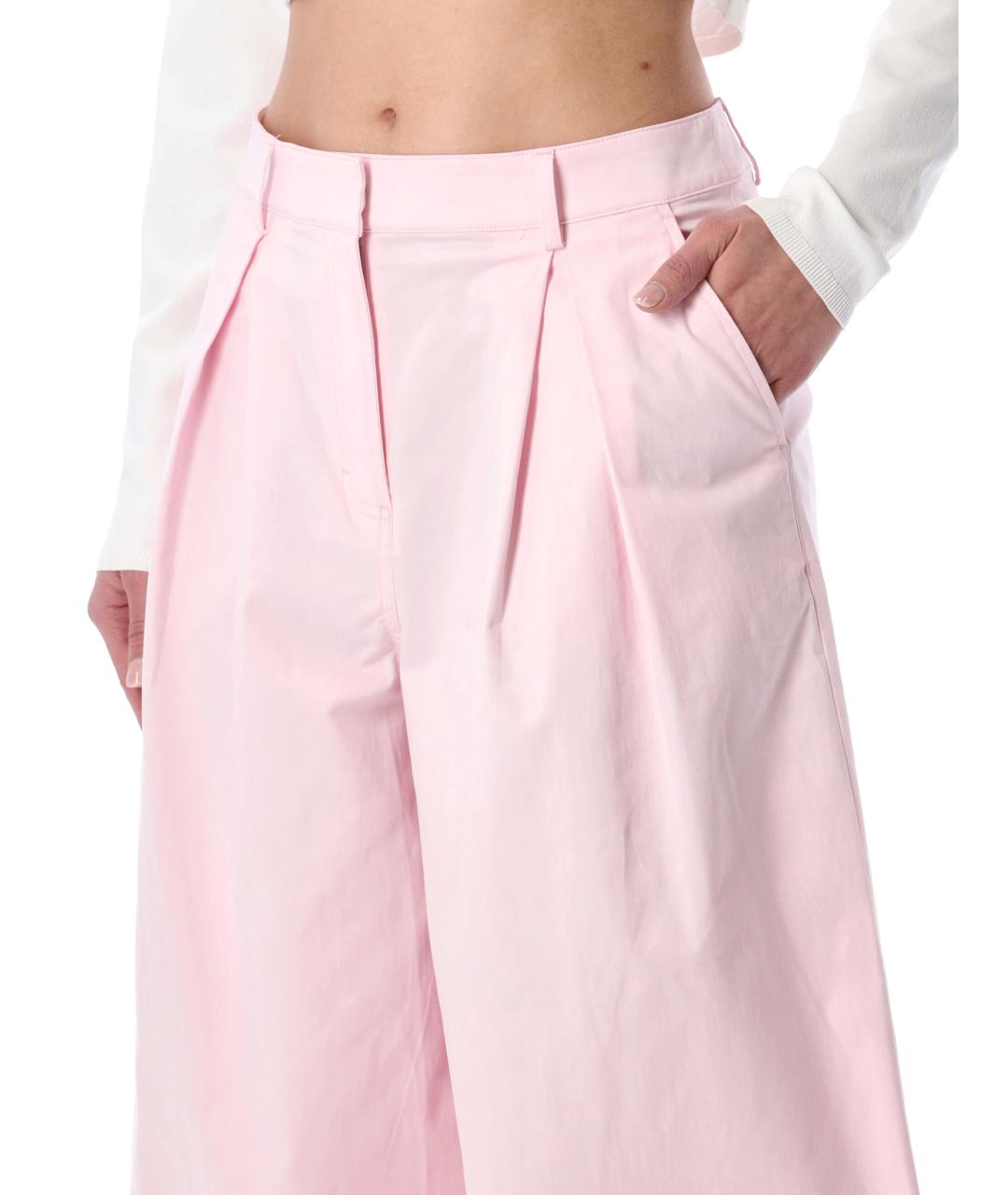 THE GARMENT Розовые хлопковые брюки широкие, фото 3
