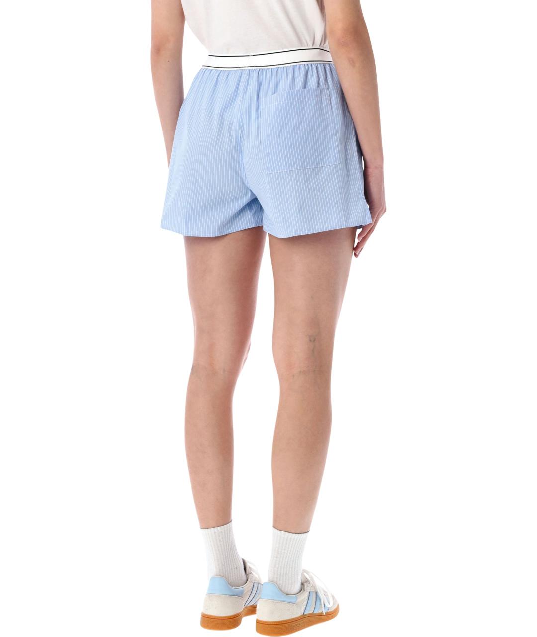 SPORTY AND RICH Голубые хлопковые шорты, фото 2