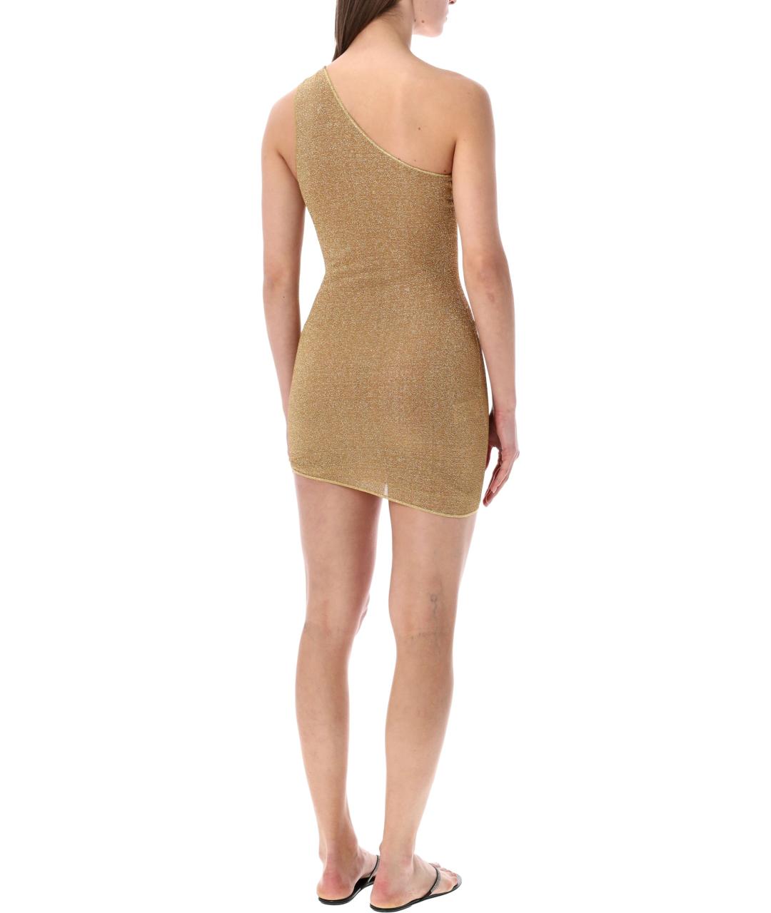 OSEREE Золотое полиамидовое коктейльное платье, фото 2