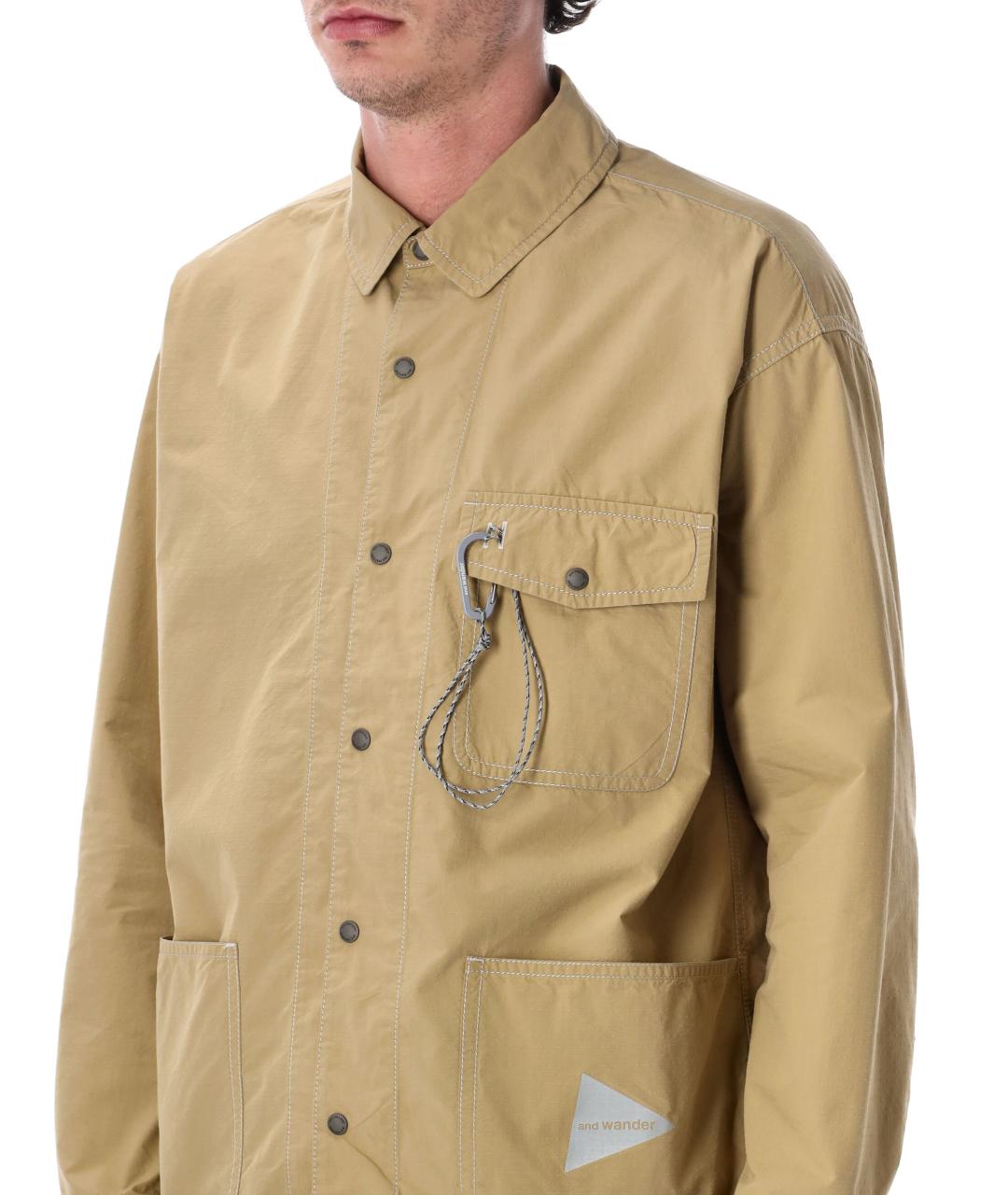 AND WANDER Бежевая хлопковая куртка, фото 3