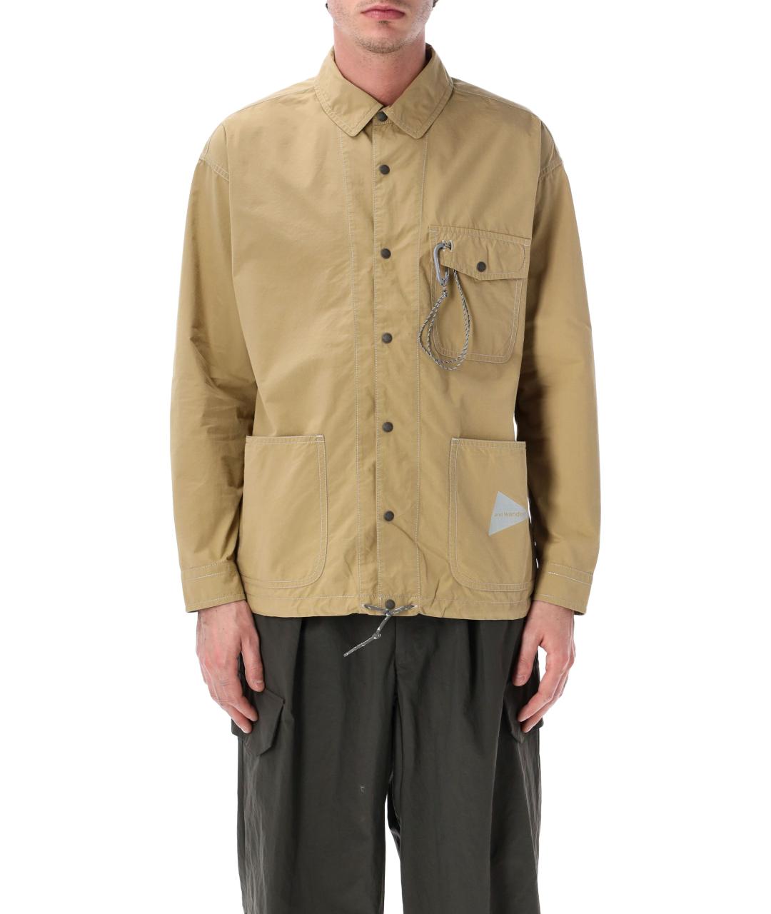 AND WANDER Бежевая хлопковая куртка, фото 1