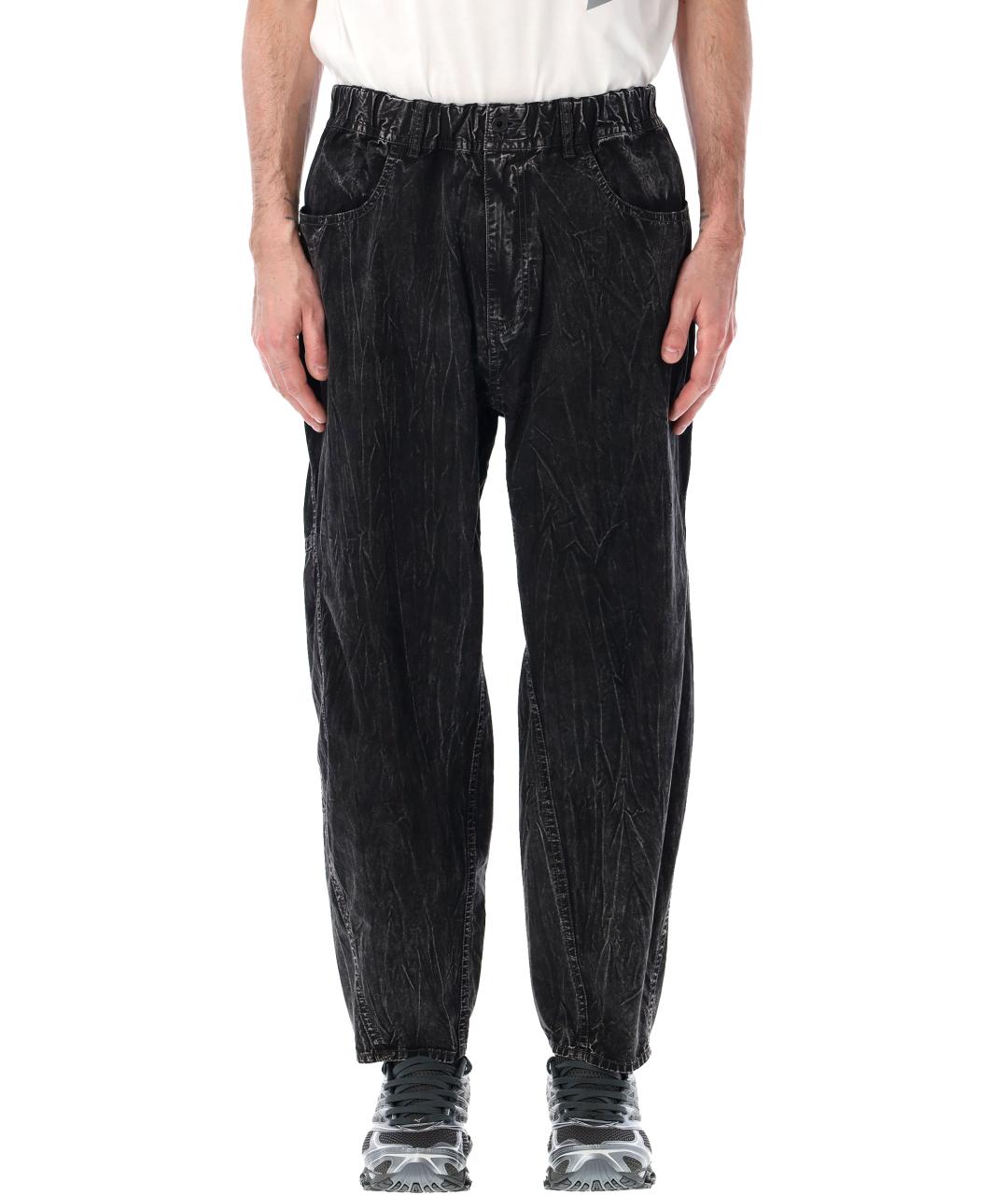 AND WANDER Черные хлопковые прямые джинсы, фото 1