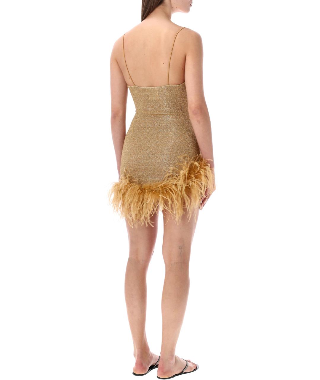 OSEREE Золотое полиамидовое вечернее платье, фото 2