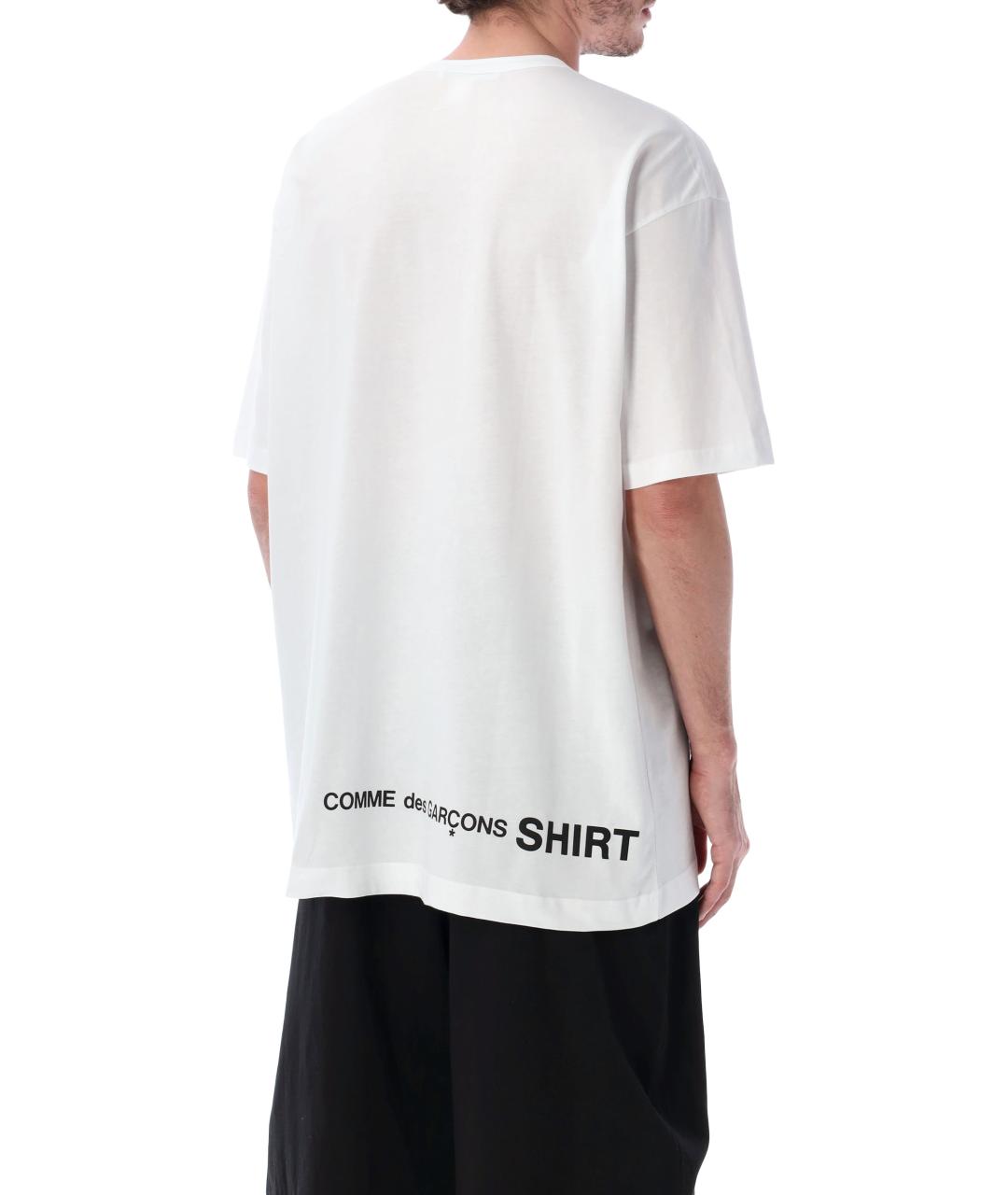 COMME DES GARÇONS Белая хлопковая футболка, фото 2