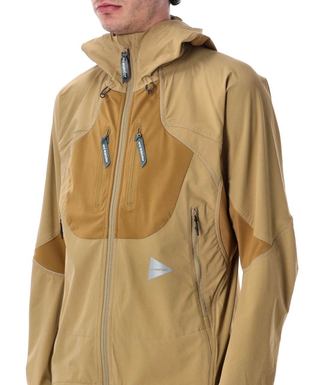 AND WANDER Бежевая полиамидовая куртка, фото 3