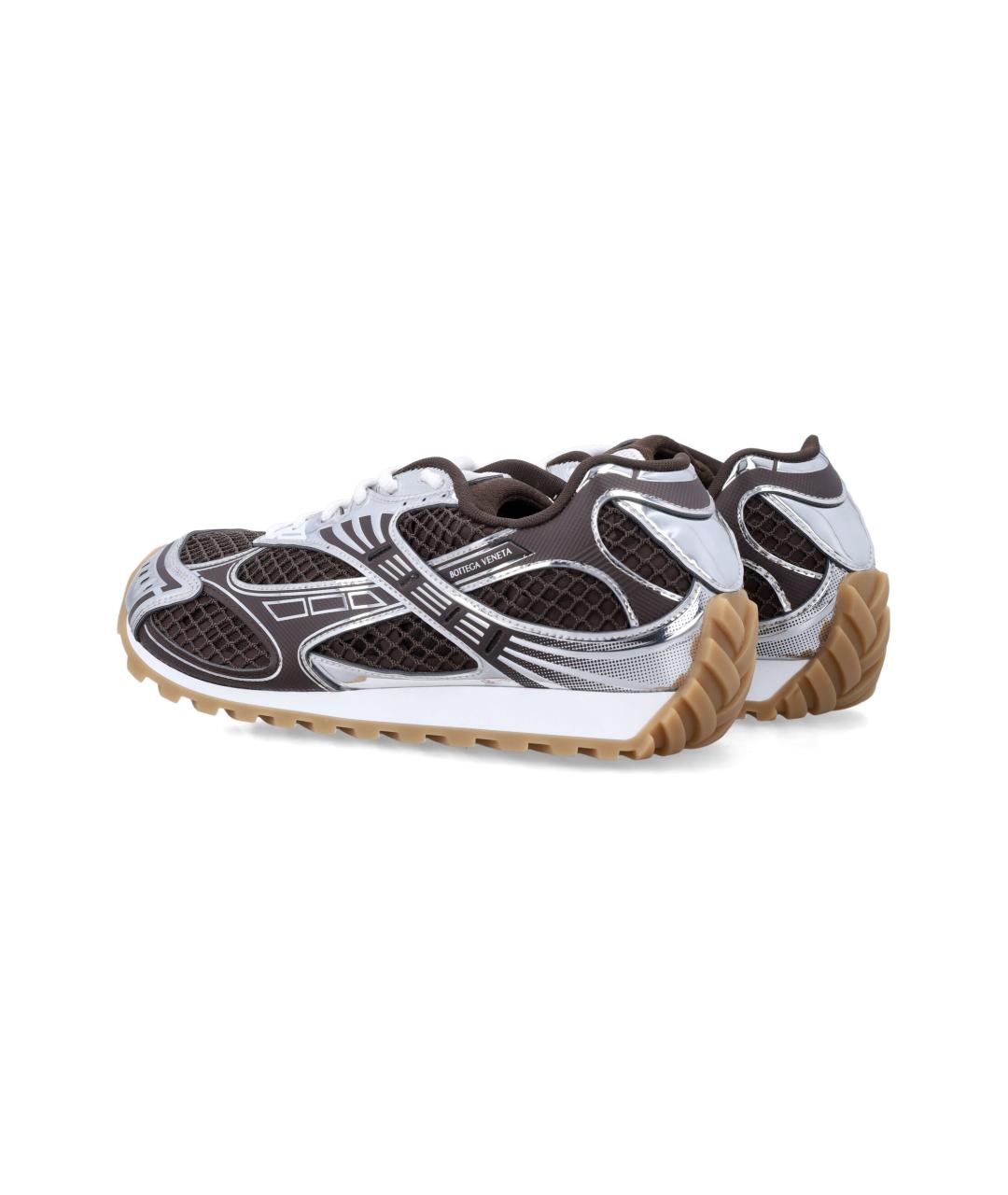 BOTTEGA VENETA Коричневые синтетические низкие кроссовки / кеды, фото 4