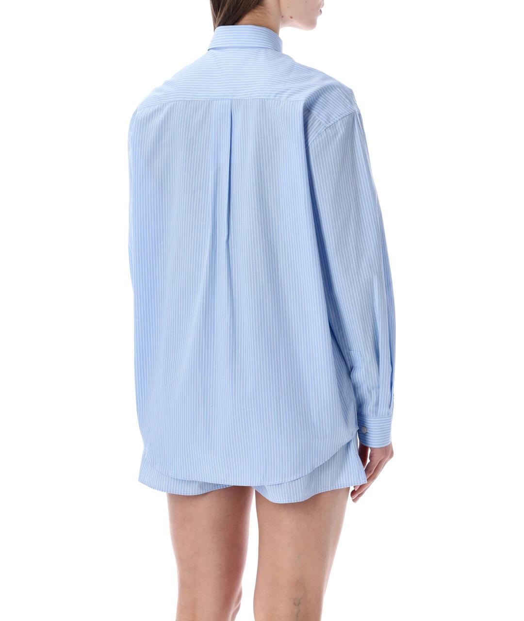 SPORTY AND RICH Голубая хлопковая рубашка, фото 2