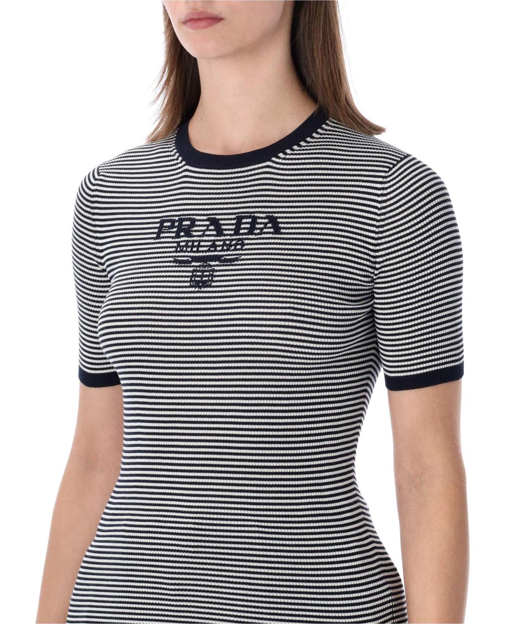 PRADA Мульти шелковая футболка, фото 3