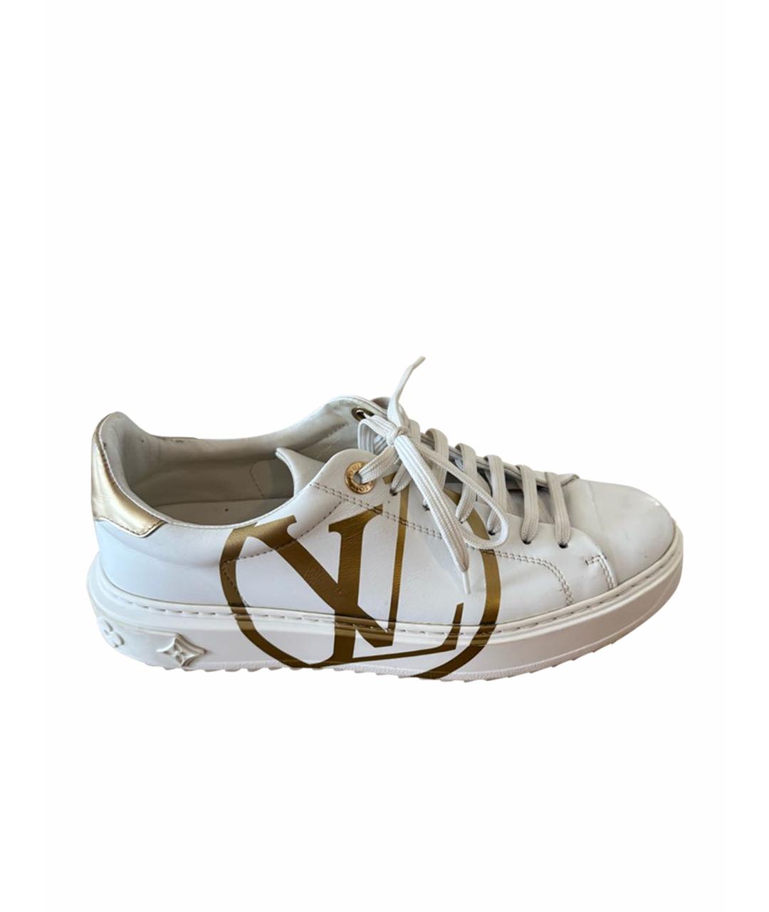 LOUIS VUITTON Белые кожаные кеды, фото 1