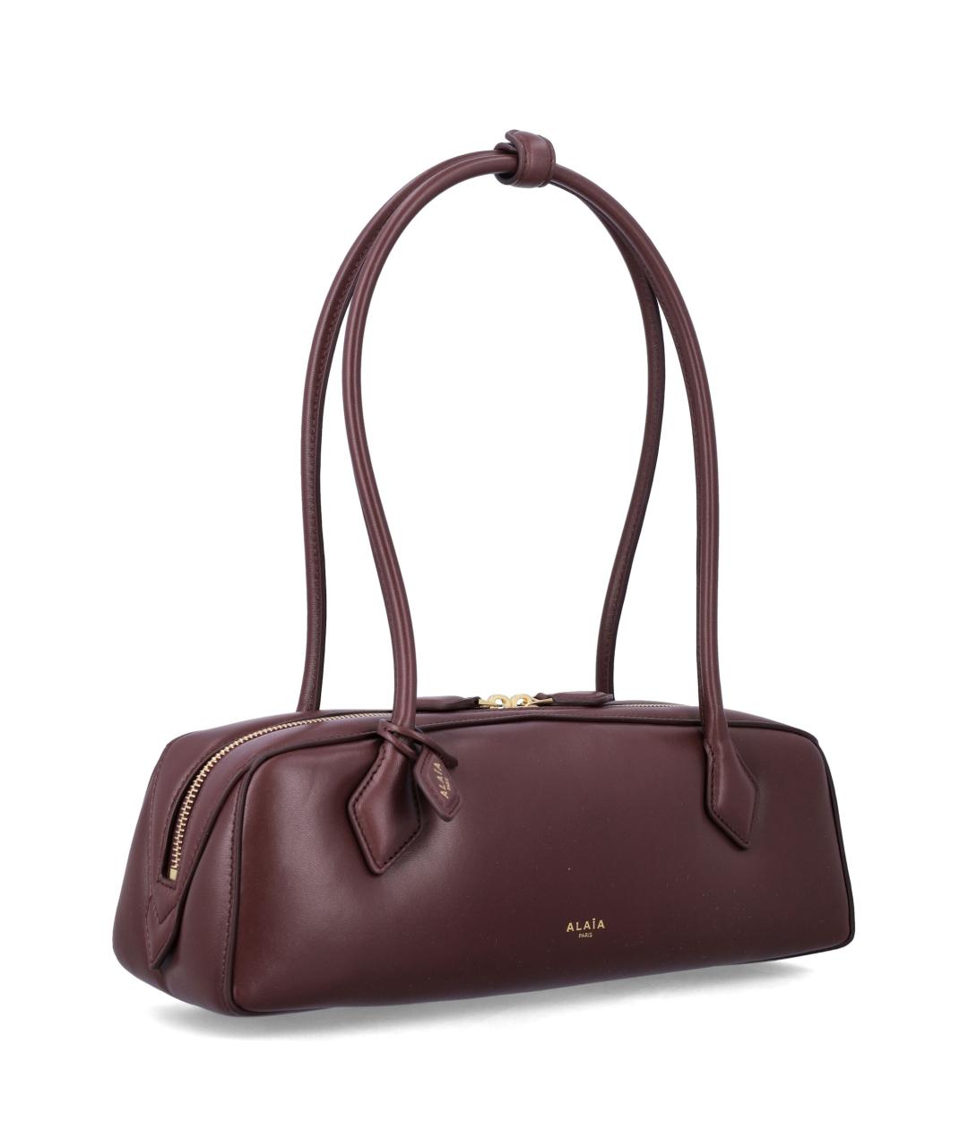 ALAIA Бордовая кожаная сумка через плечо, фото 2