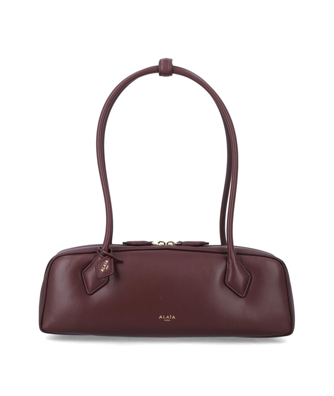 ALAIA Бордовая кожаная сумка через плечо, фото 1