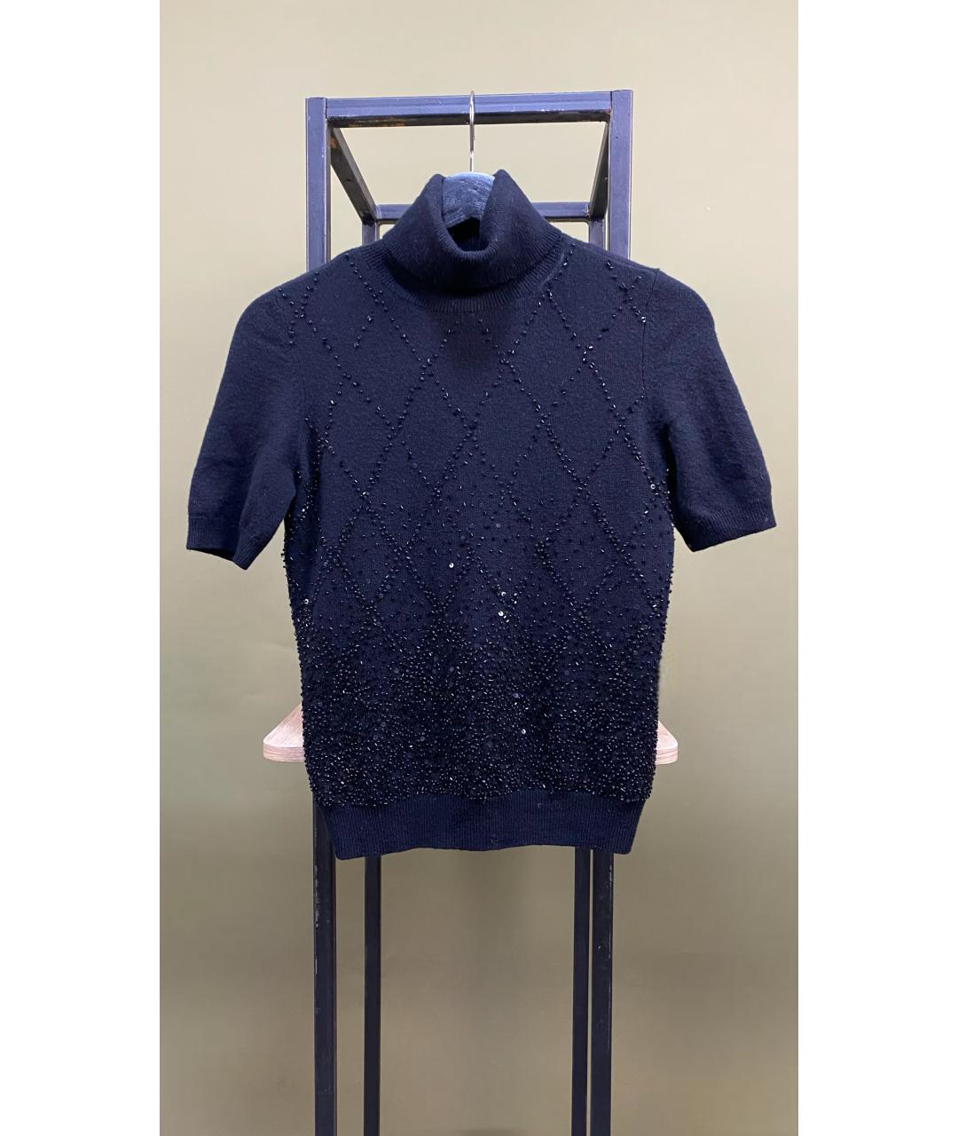 ELISABETTA FRANCHI Черная кашемировая водолазка, фото 6