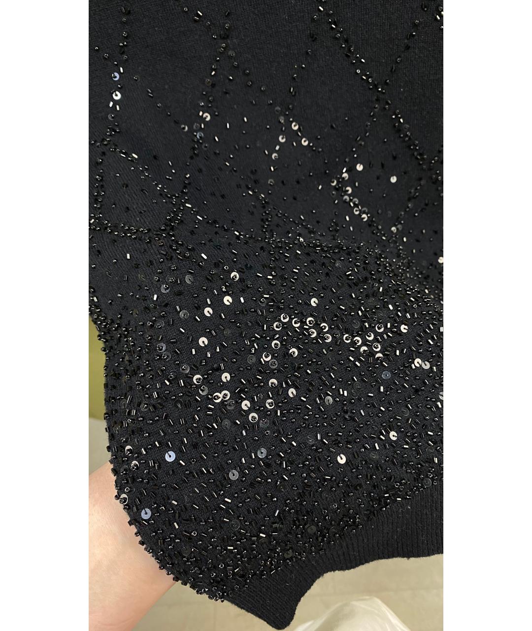ELISABETTA FRANCHI Черная кашемировая водолазка, фото 3