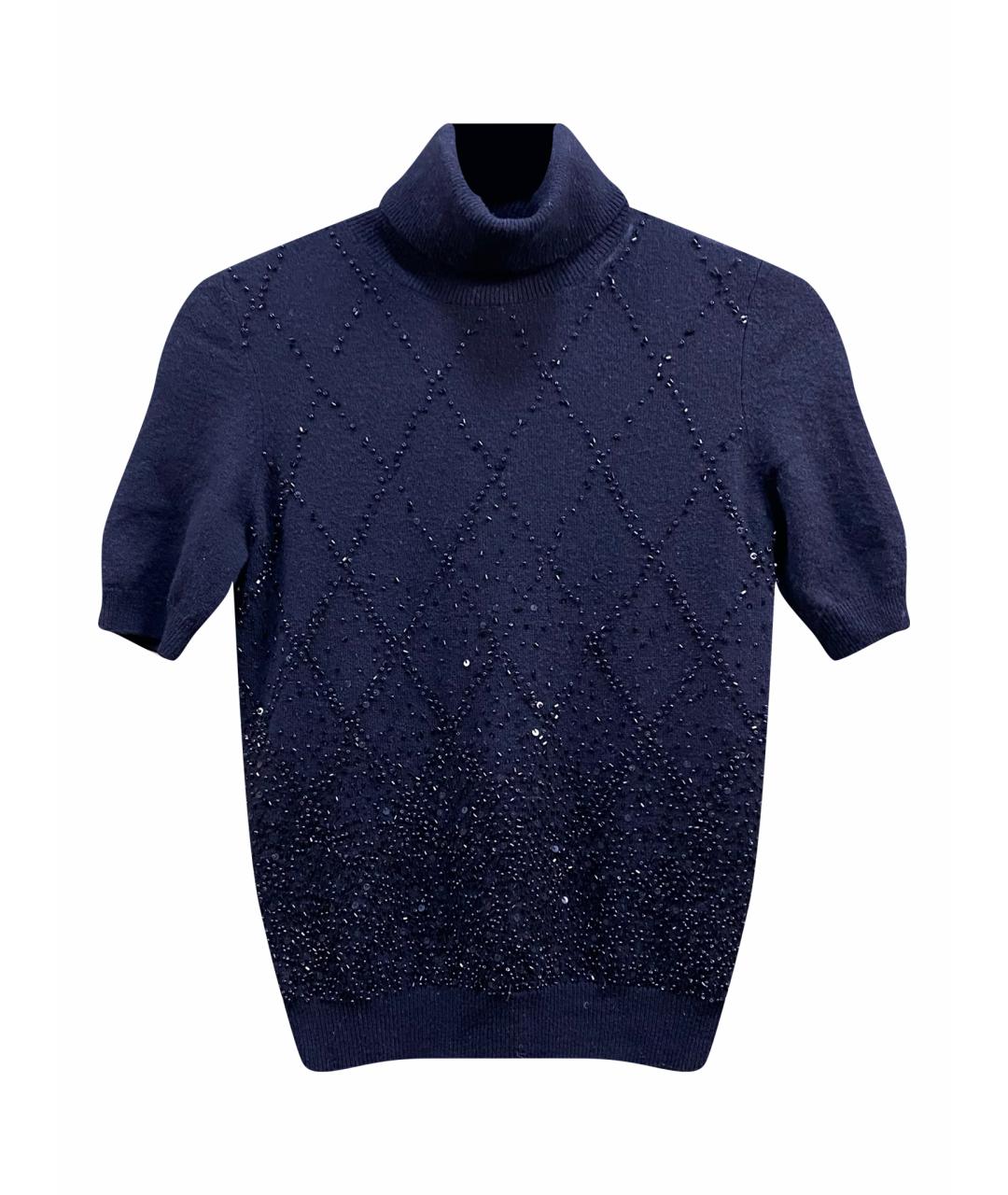 ELISABETTA FRANCHI Черная кашемировая водолазка, фото 1