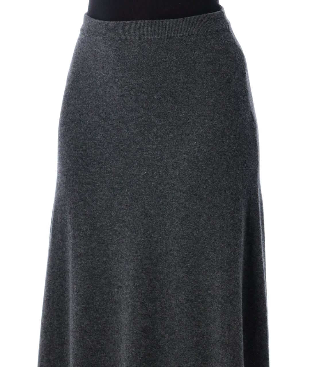 BALENCIAGA Серая шерстяная юбка макси, фото 3
