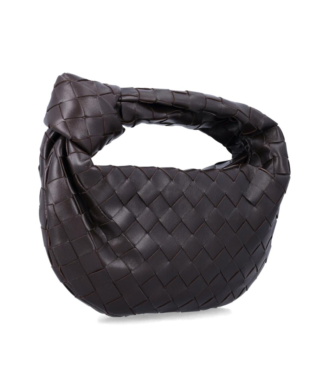 BOTTEGA VENETA Бордовая кожаная сумка с короткими ручками, фото 2