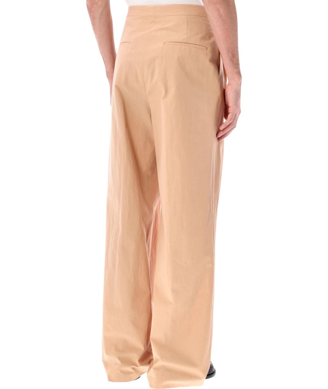 DRIES VAN NOTEN Коралловые хлопковые повседневные брюки, фото 2