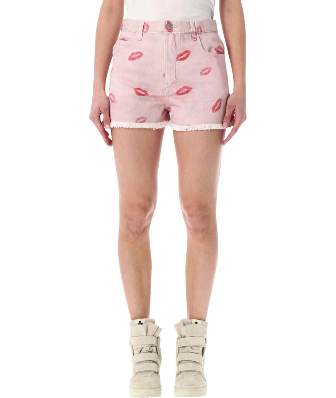 ISABEL MARANT ETOILE Розовые хлопковые шорты, фото 1
