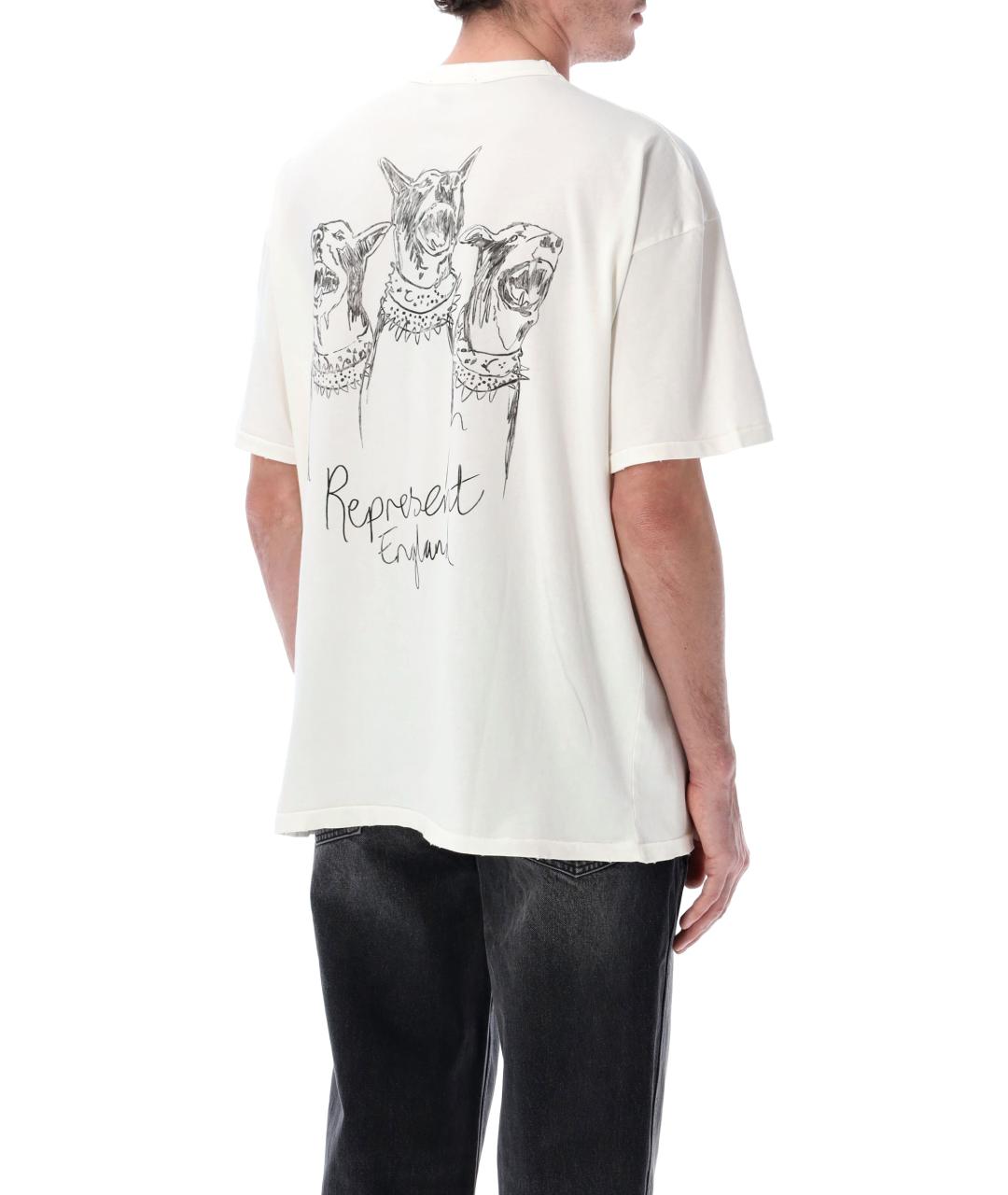 REPRESENT Белая хлопковая футболка, фото 2