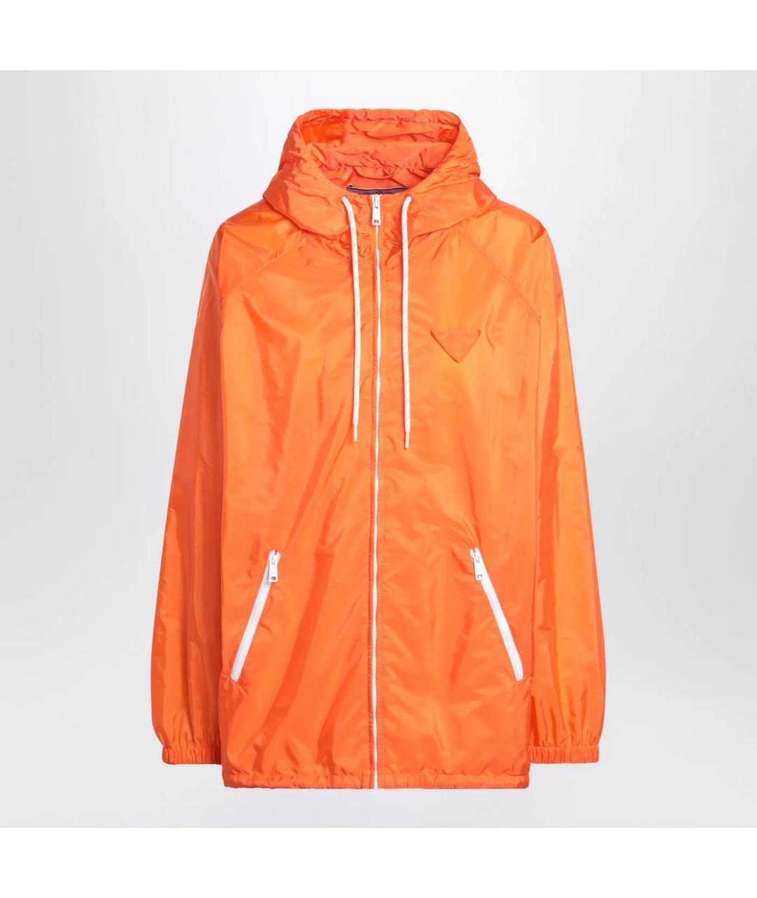 PRADA Оранжевая полиамидовая куртка, фото 3