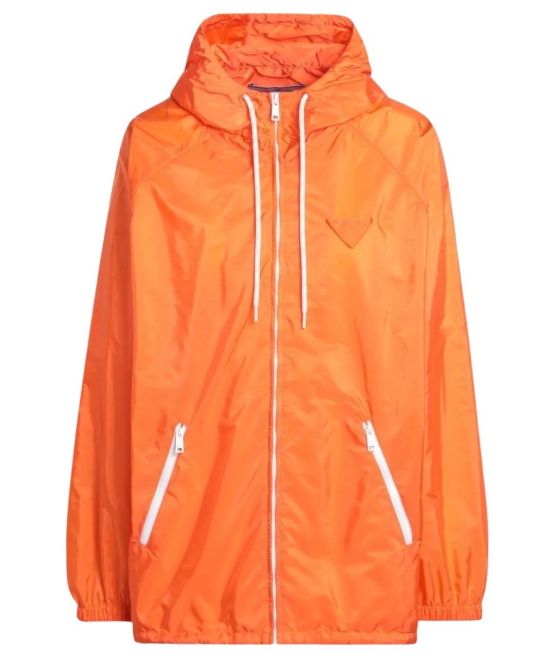 PRADA Оранжевая полиамидовая куртка, фото 1