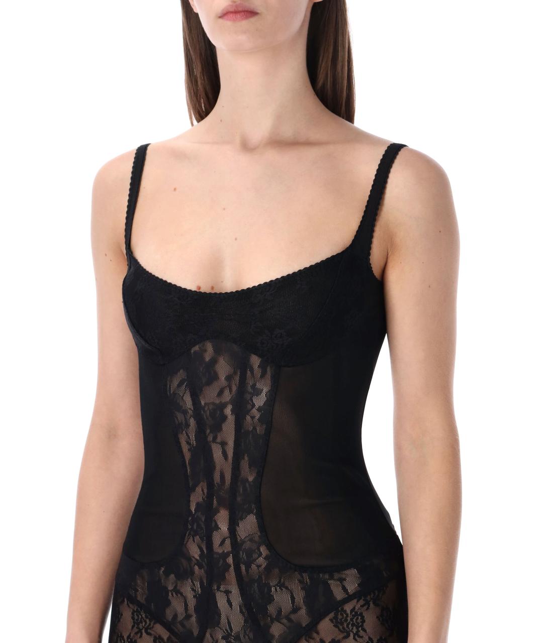 THE ATTICO Черный полиамидовый комбинезон, фото 3