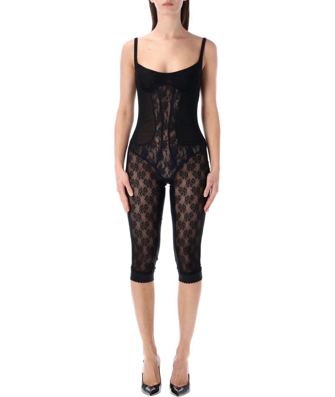 THE ATTICO Черный полиамидовый комбинезон, фото 1