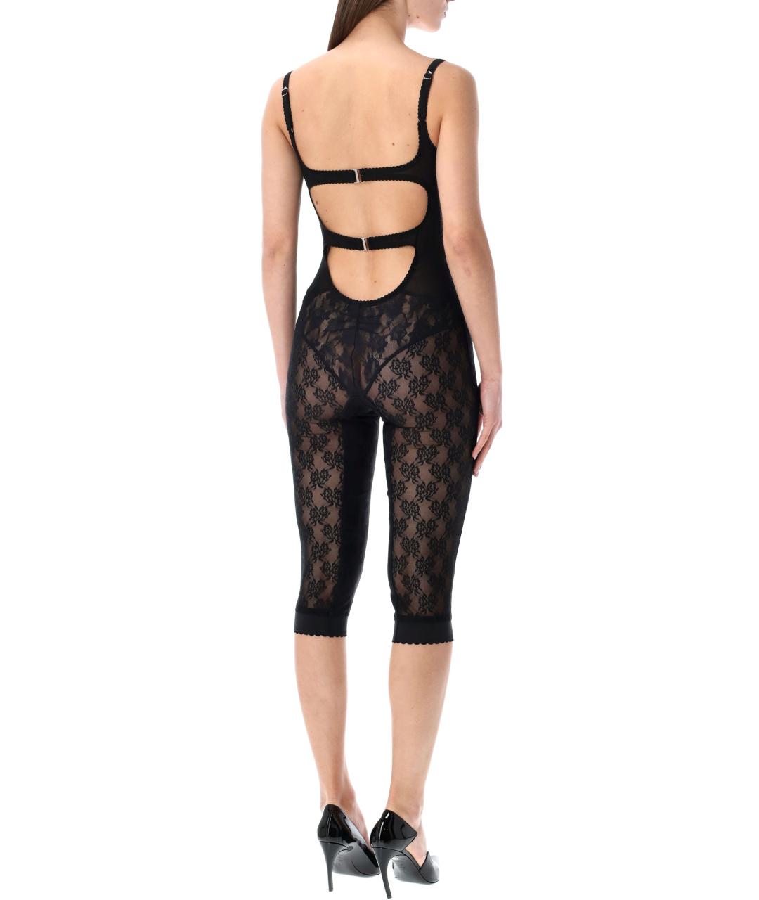 THE ATTICO Черный полиамидовый комбинезон, фото 2