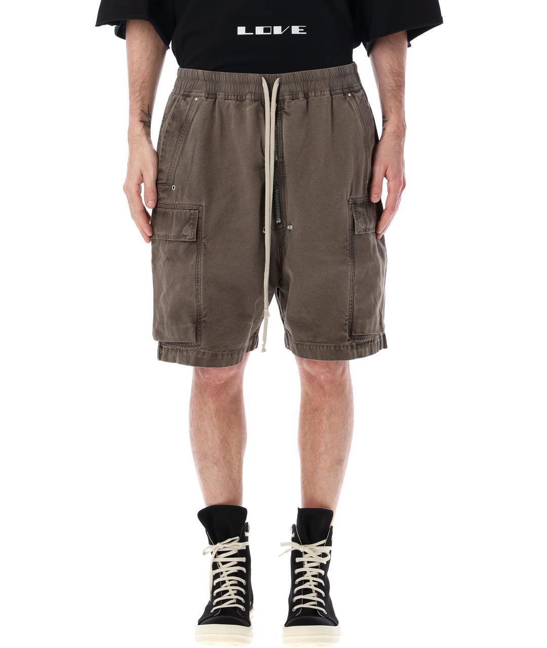 RICK OWENS DRKSHDW Коричневые хлопковые шорты, фото 1