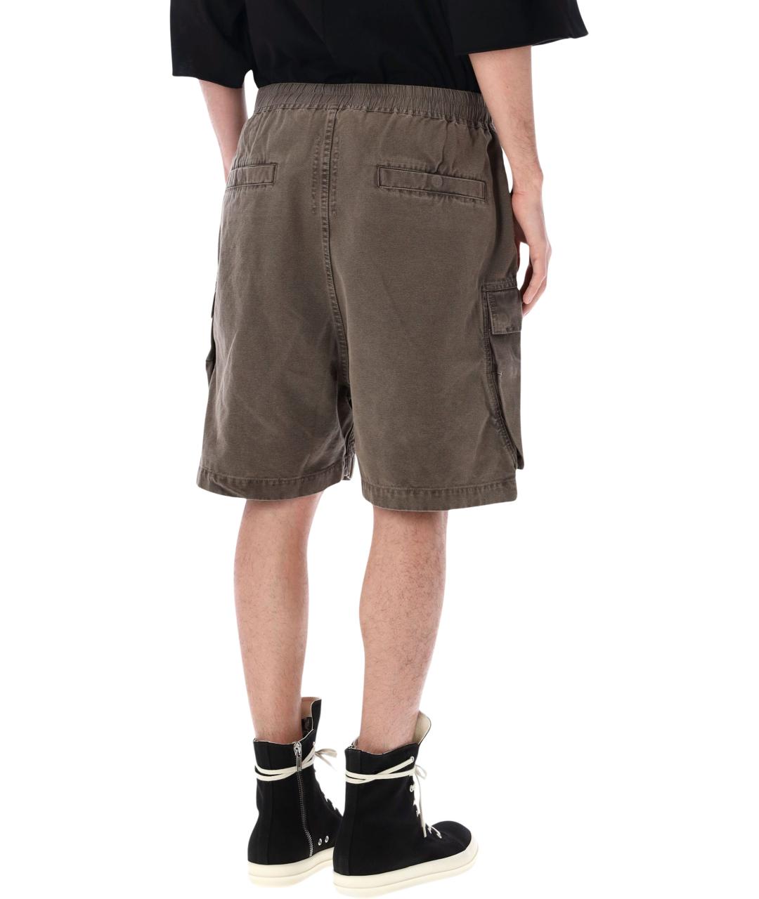 RICK OWENS DRKSHDW Коричневые хлопковые шорты, фото 2