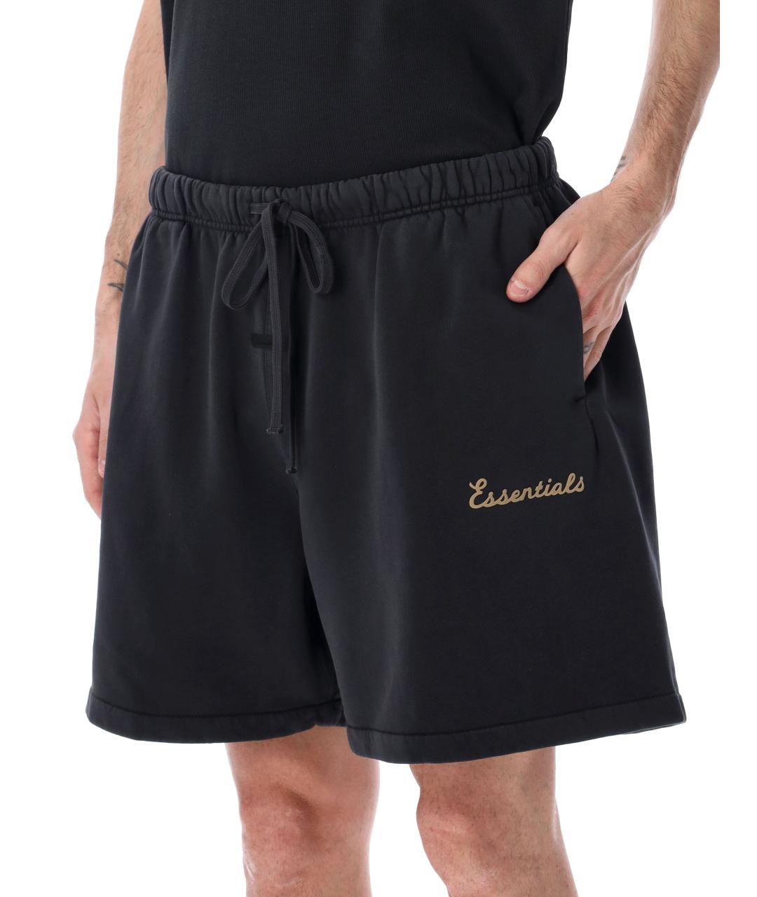 FEAR OF GOD ESSENTIALS Черные хлопковые шорты, фото 3
