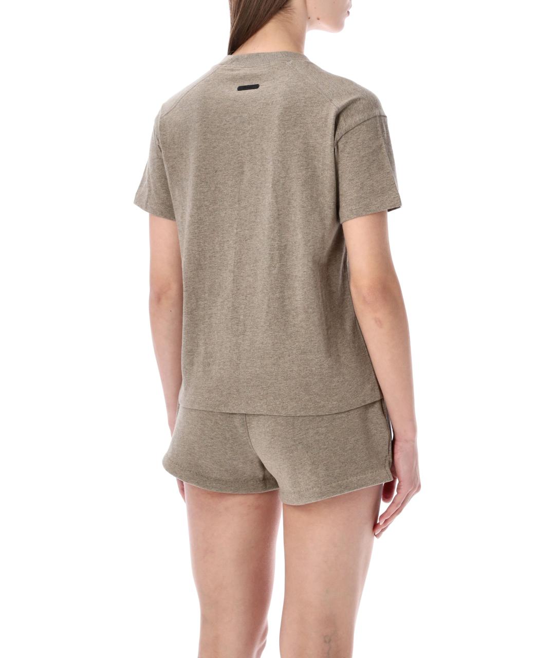 FEAR OF GOD ESSENTIALS Бежевая хлопковая футболка, фото 2