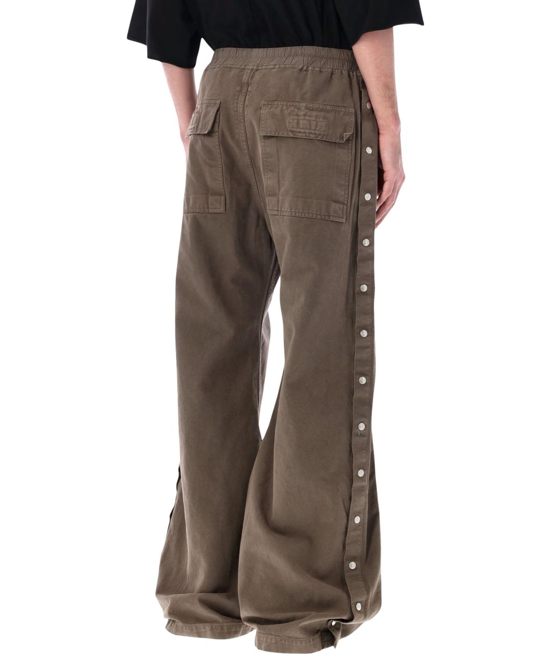 RICK OWENS DRKSHDW Коричневые хлопковые повседневные брюки, фото 2