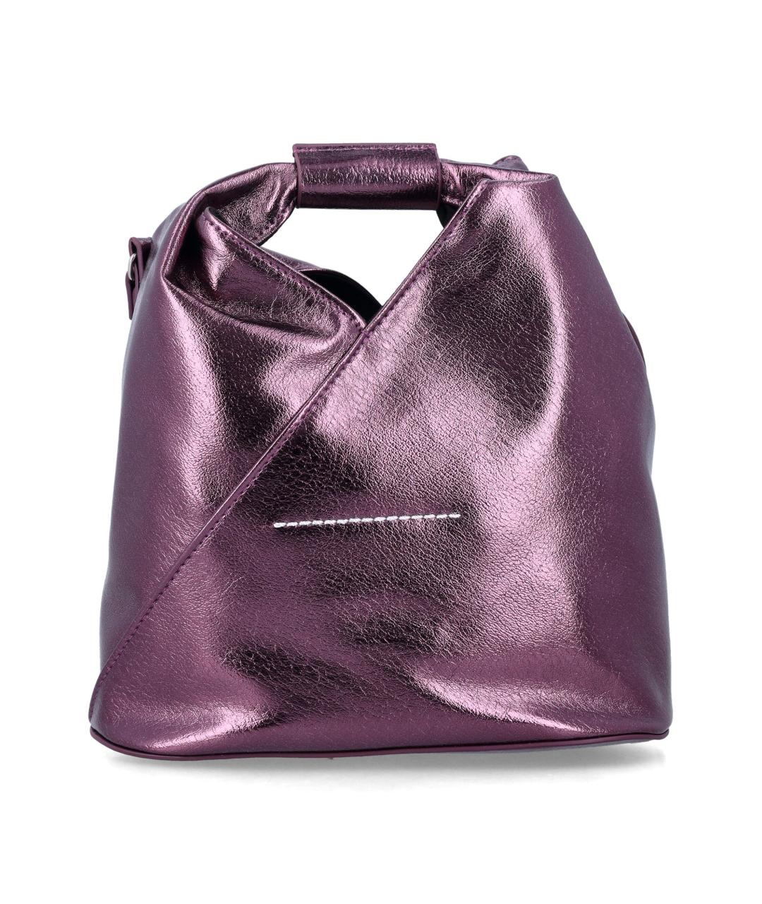 MM6 MAISON MARGIELA Фиолетовая синтетическая сумка тоут, фото 3