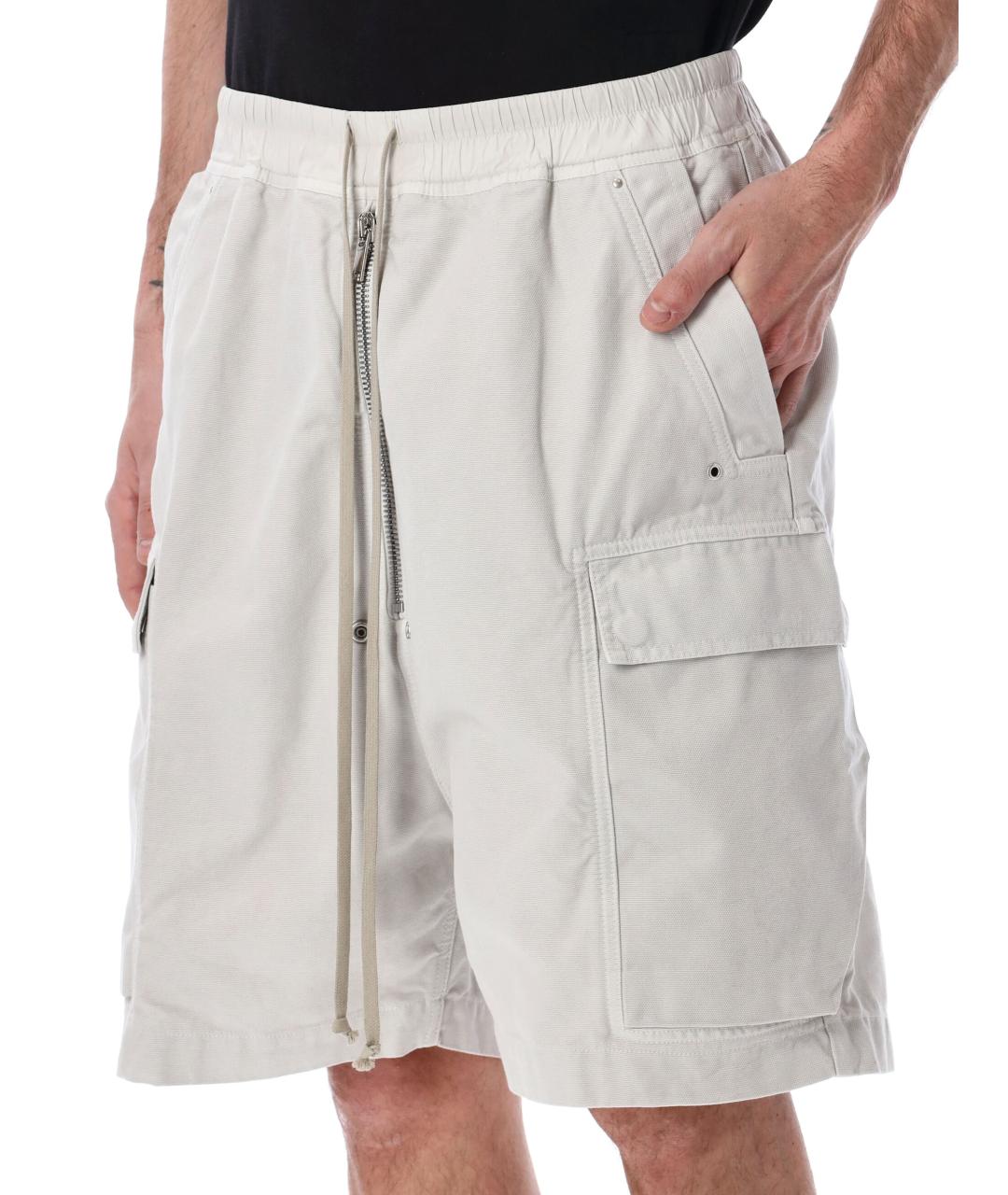 RICK OWENS DRKSHDW Белые хлопковые шорты, фото 3