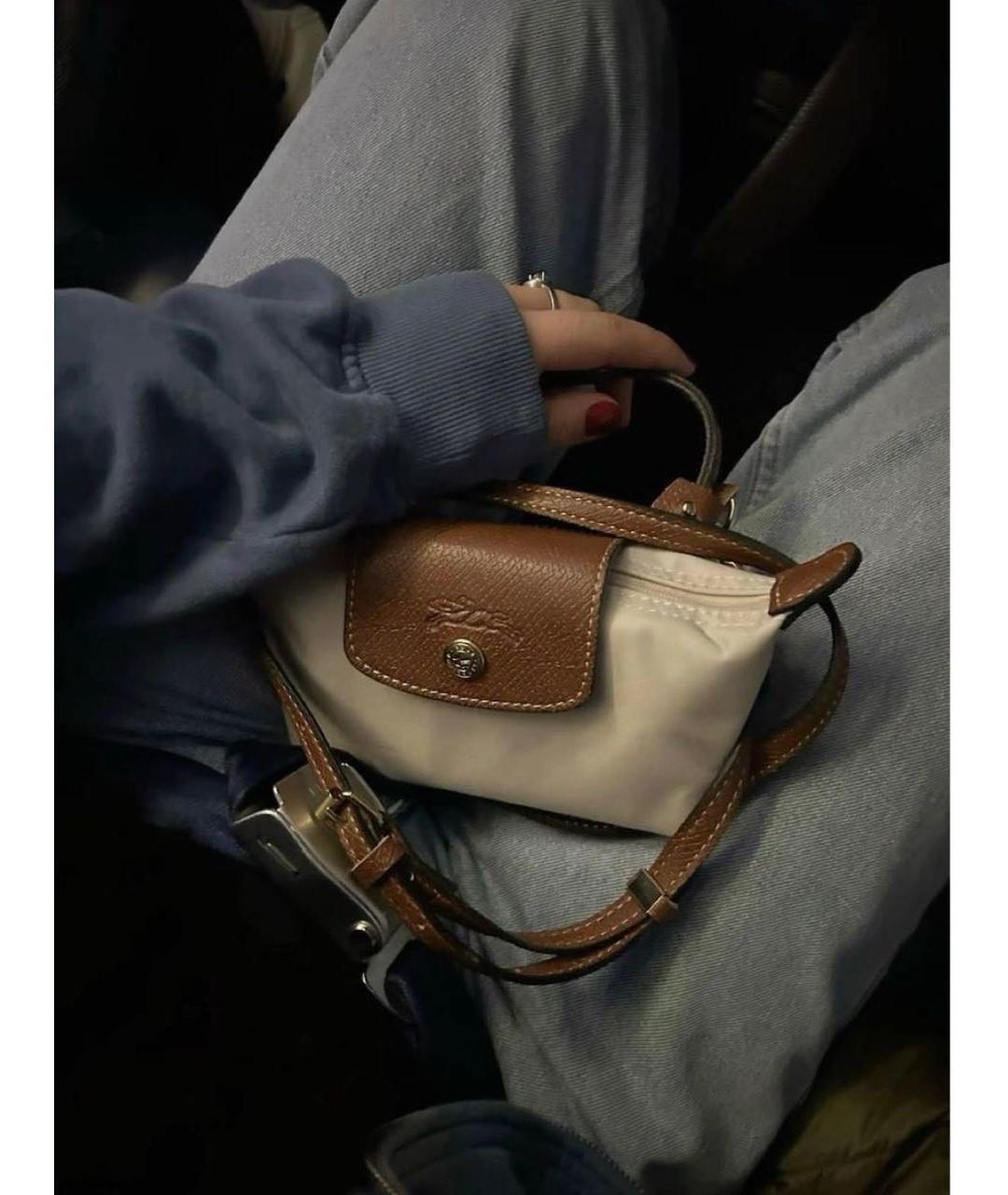 LONGCHAMP Бежевая сумка с короткими ручками, фото 7