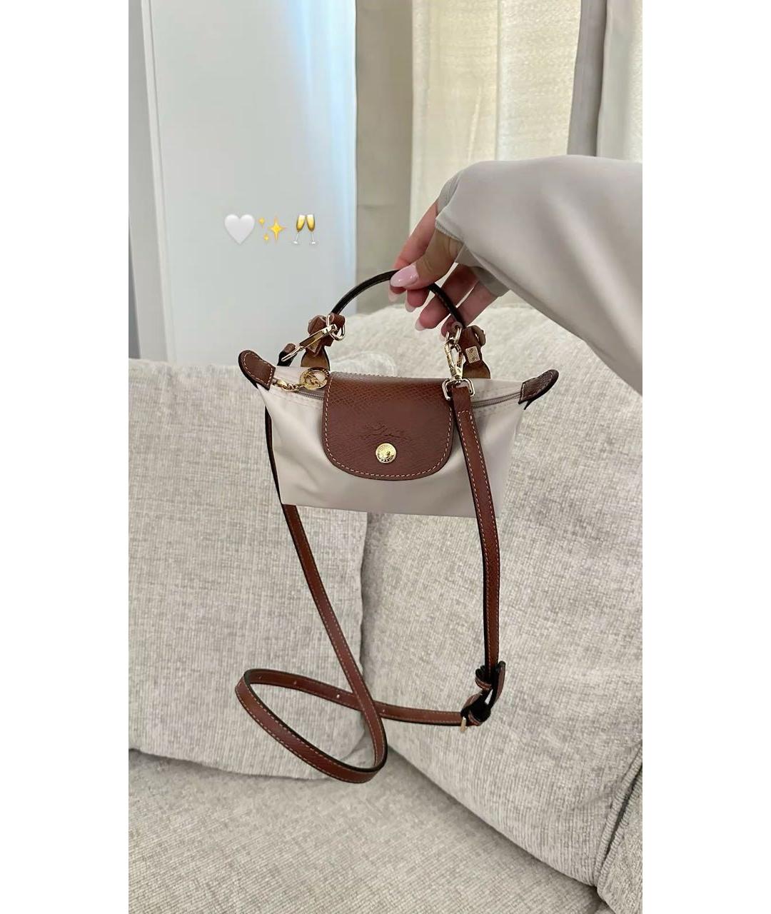 LONGCHAMP Бежевая сумка с короткими ручками, фото 6