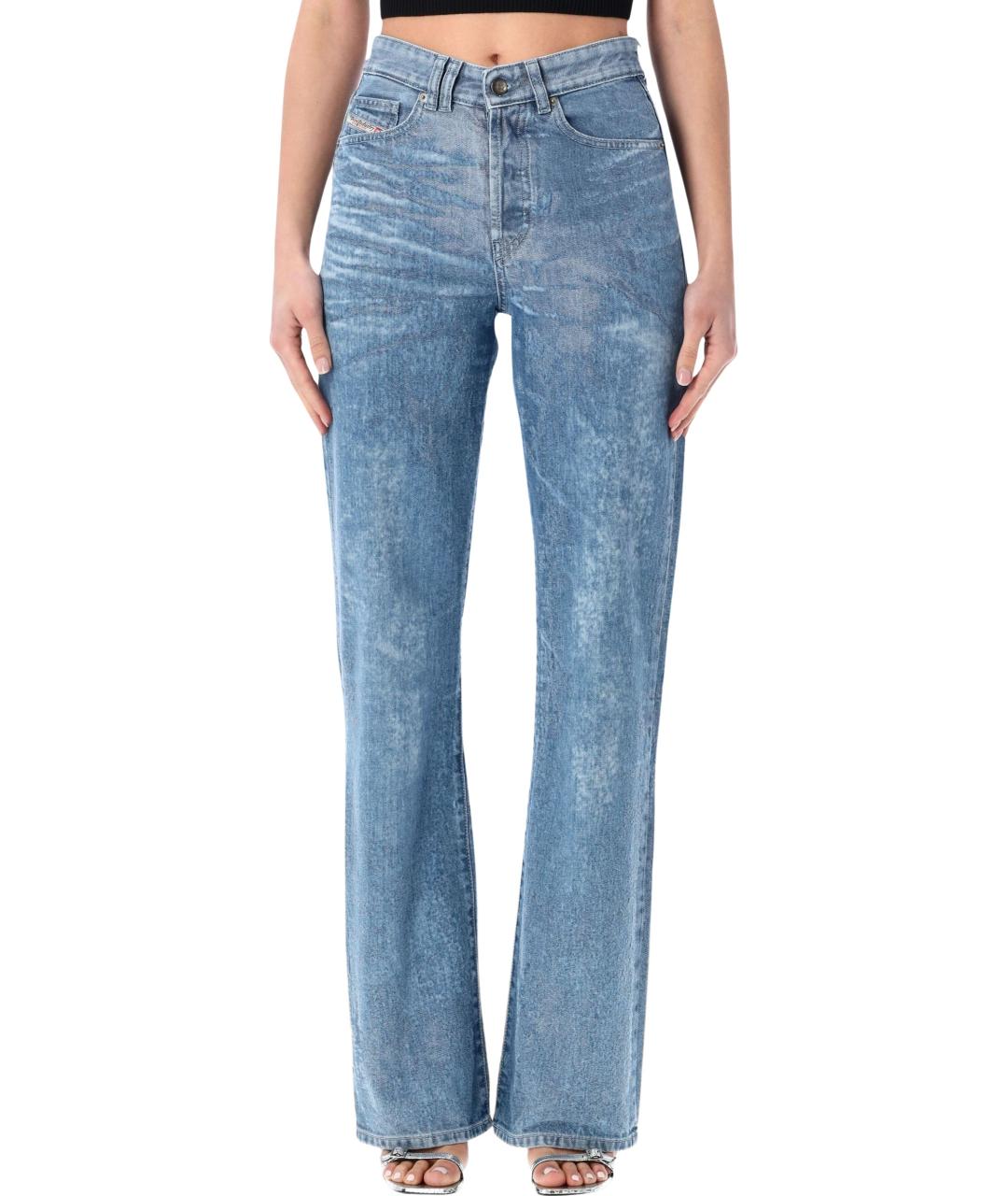 DIESEL Синие хлопковые джинсы слим, фото 1