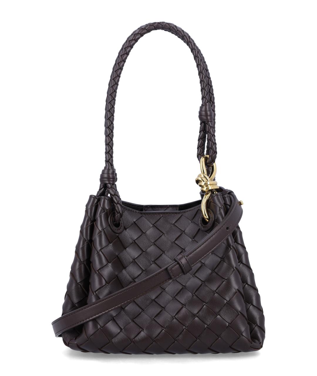 BOTTEGA VENETA Бордовая кожаная сумка через плечо, фото 1