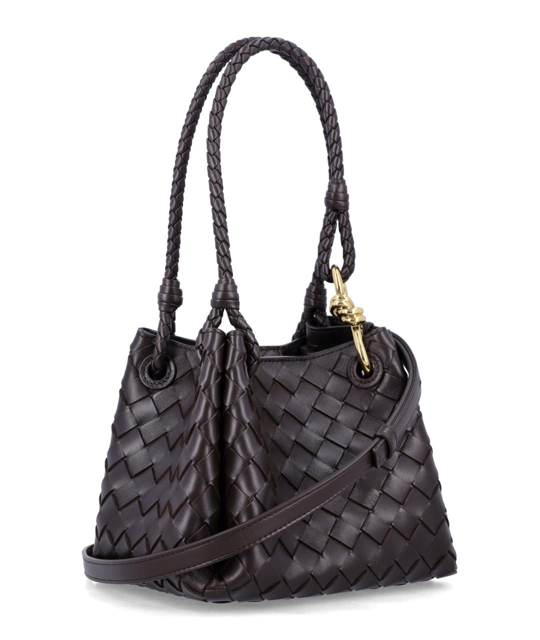 BOTTEGA VENETA Бордовая кожаная сумка через плечо, фото 2